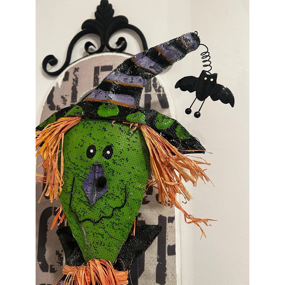 Standing Whimsical Halloween Witch Decor with Broom by Peri Woltjer - Picture 3 of 10